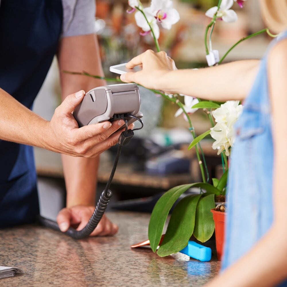 Taking payment on a mobile terminal on site